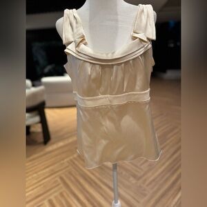 Elie Tahari Cream Sleeveless Blouse
